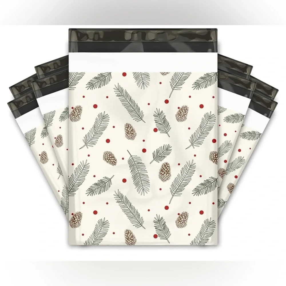 Christmas Pinecone 20 poly mailers size 10 x 13